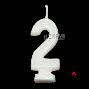 VELA NUMERO 2 BLANCO CON GIBRE HS2875-2 x 1